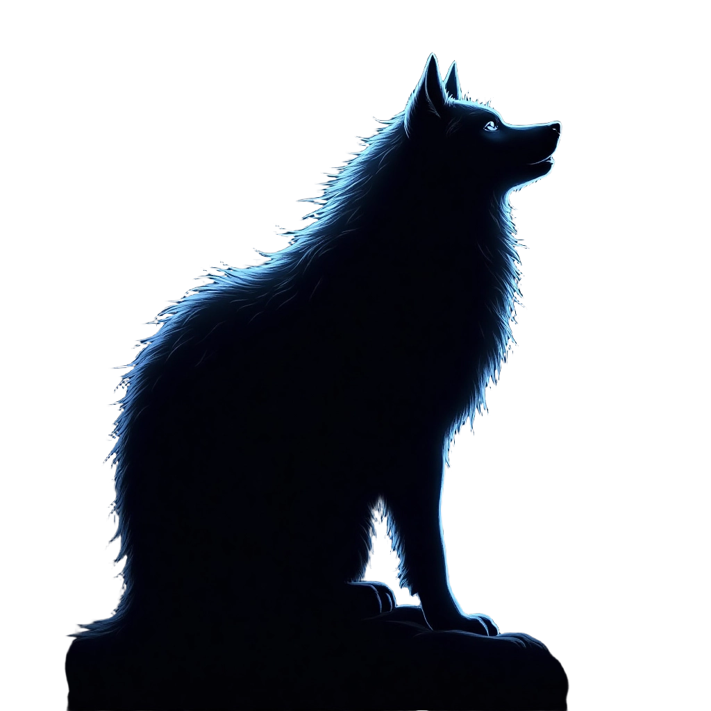 Luminous Wolf Silhouette